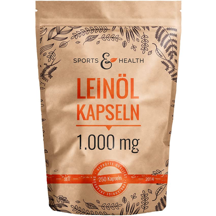 Leinöl Kapseln - 250 hochdosierte Kapseln - 1000mg pro Kapsel - Hochdosiert -...