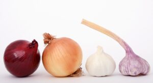 onions, garlic, vegetables