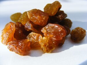 raisins, dried, golden